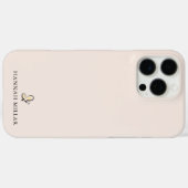 Moderne aangepaste naam logo roze minimalistisch Case-Mate iPhone case (Achterkant (horizontaal))