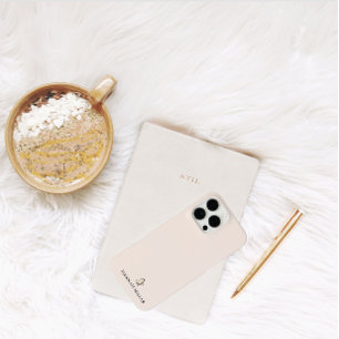 Moderne aangepaste naam logo roze minimalistisch iPhone 16 pro max hoesje