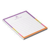 Moderne aangepaste naam Monogram Student to Do Lis Notitieblok (Schuin)