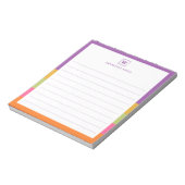 Moderne aangepaste naam Monogram Student to Do Lis Notitieblok (Gedraaid)