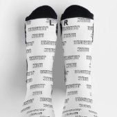 Moderne aangepaste naam Pattern Black and White So Sokken (Top)