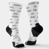 Moderne aangepaste naam Pattern Black and White So Sokken (Gebogen)