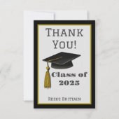 Moderne aangepaste naam trendy afstudeerdop Kaart (Voorkant)