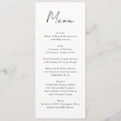 Moderne aangepaste namen zwarte gebeurtenis menu (Voorkant)