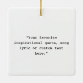 Moderne aangepaste offerte gepersonaliseerde 3 fot keramisch ornament (Achterkant)