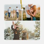 Moderne aangepaste offerte gepersonaliseerde 3 fot keramisch ornament (Voorkant)