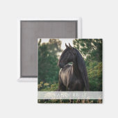 Moderne aangepaste paardenpestnaam Foto Magneet (Voorkant / Achterkant)