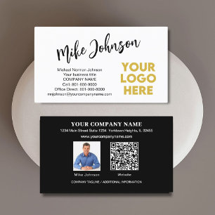 Moderne aangepaste professionele Logo QR-code Visitekaartje