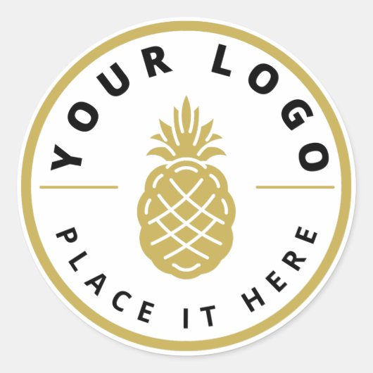 Moderne, aangepaste professionele Logo Ronde Sticker (Voorkant)