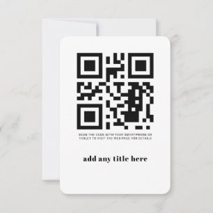 Moderne aangepaste QR-code Elegante uitnodiging