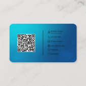 Moderne aangepaste QR-code Visitekaartje met Logo (Achterkant)