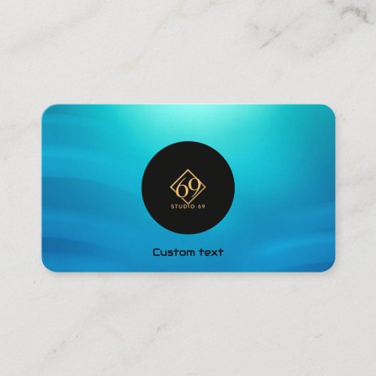 Moderne aangepaste QR-code Visitekaartje met Logo (Voorkant)