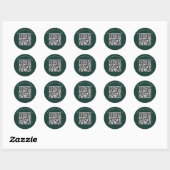 Moderne aangepaste QR-code zakelijke marketing Ronde Sticker (Vel)