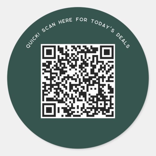 Moderne aangepaste QR-code zakelijke marketing Ronde Sticker (Voorkant)
