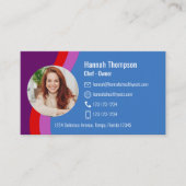 Moderne aangepaste QR-codefoto | Maak contact met Visitekaartje (Voorkant)