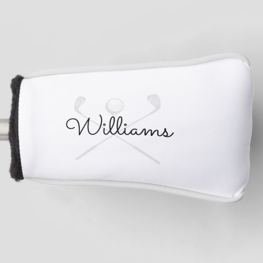 Moderne aangepaste scriptnaam Golfclubs Golfheadcover (Voorkant)