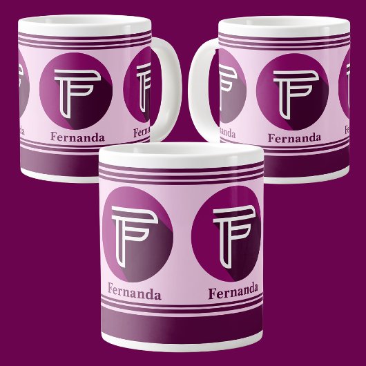 Moderne aangepaste stijlvolle naam Monogram Letter Extra Grote Beker