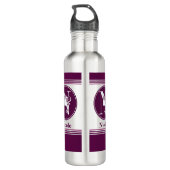 Moderne aangepaste stijlvolle naam Monogram Letter Waterfles (Achterkant)