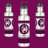 Moderne aangepaste stijlvolle naam Monogram Letter Waterfles