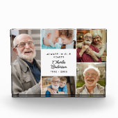 Moderne aangepaste tekst 5-foto collage Memorial Fotoblokken (Voorkant)