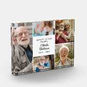 Moderne aangepaste tekst 5-foto collage Memorial Fotoblokken (Links)