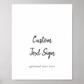 Moderne Aangepaste tekstekst Poster (Voorkant)