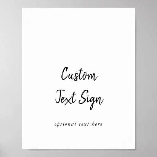 Moderne Aangepaste tekstekst Poster (Voorkant)