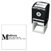 Moderne aangepaste thuisadres zwarte tekst zelfinktende stempel (In situ)