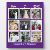 Moderne aangepaste trouwherdenking 9 foto collage fotoplaat (Voorkant)
