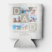 Moderne aangepaste Vaderdag foto Blikjeskoeler (Voorkant)