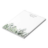 Moderne aangepaste Waterverf Eucalyptus Greenery Notitieblok (Gedraaid)