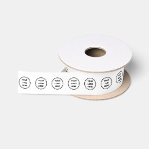 Moderne aangepaste winkel logo toevoegen lint