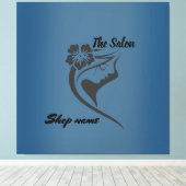 Moderne aangepaste winkelnaam voor de salonbehande canvas afdruk (Insitu (Houten vloer))