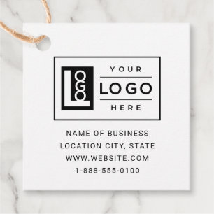 Moderne aangepaste zakelijke Logo en QR-code Bedankjes Labels