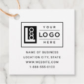 Moderne aangepaste zakelijke Logo en QR-code Bedankjes Labels (Voorkant)