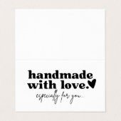 Moderne, aangepaste zwart-withandleiding met liefd visitekaartjes (Buitenkant ongevouwen)