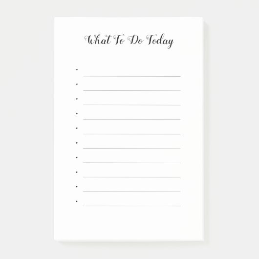 Moderne aangepaste zwarte lijst voor aanbiedingen post-it® notes (Voorkant)