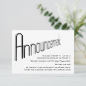 Moderne aankondiging huwelijk - Uitgesteld (Staand voorkant)