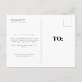 Moderne Aankondiging Uitstel Trouwdatum (Achterkant)