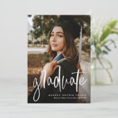 Moderne aankondiging van afstuderen foto-afstudere (Staand voorkant)