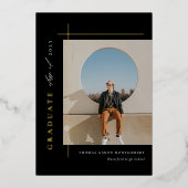 Moderne aankondiging van Afstuderen foto-Folie (Voorkant)