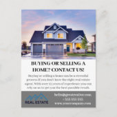 Moderne aannemingsmakelaar Listing Aangepaste brie Briefkaart (Voorkant)