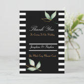 Moderne Aanpasbare Zwart & Wit Dank u kaart (Staand voorkant)