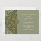 Moderne Aarde Toon Sage groen & goud klassiek mand Kaart (Voorkant)