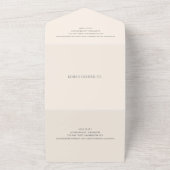 Moderne Aardse Neutrale QR Code Elegante Huwelijk All In One Uitnodiging (Buitenkant)