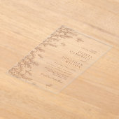 Moderne aardse Terracotta Boho verlaat bruiloft Acryl Uitnodigingen (Laagn)