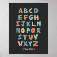 Moderne ABC Alfabet Persoonlijke Schoolposter