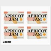 Moderne Abrikozenjam Label Sticker (Vel)