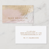 Moderne Abstract Goud Roze Sieraden Designer Visitekaartje (Voorkant / Achterkant)