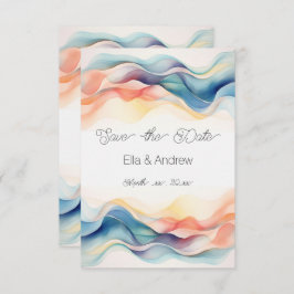 Moderne Abstract Kleurrijk Design Save The Date